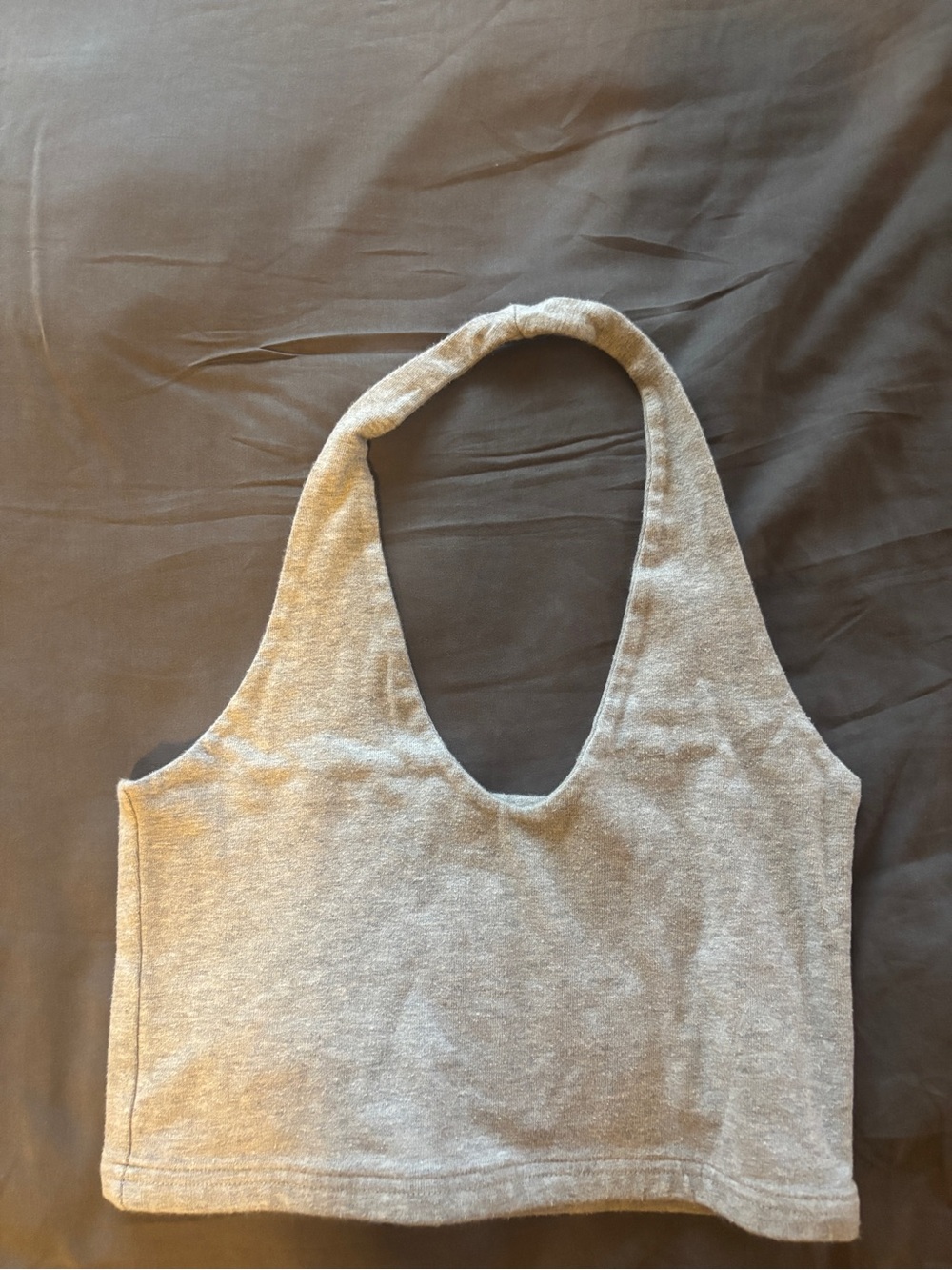 Brandy Melville Grey Halter Crop Top